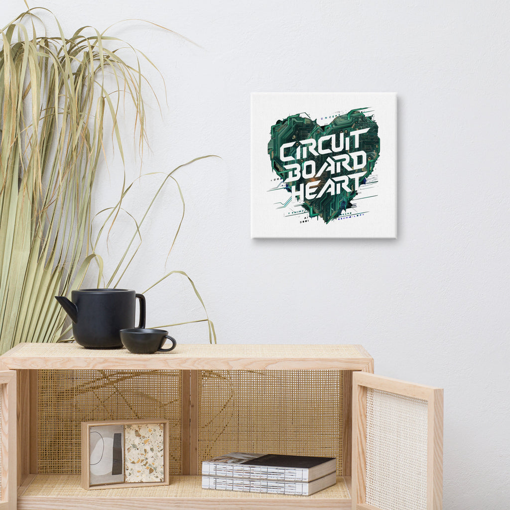 "Circuit Board Heart" Canvas