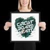 "Circuit Board Heart" Framed Poster