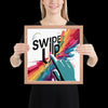 "Swipe Up" Framed Poster