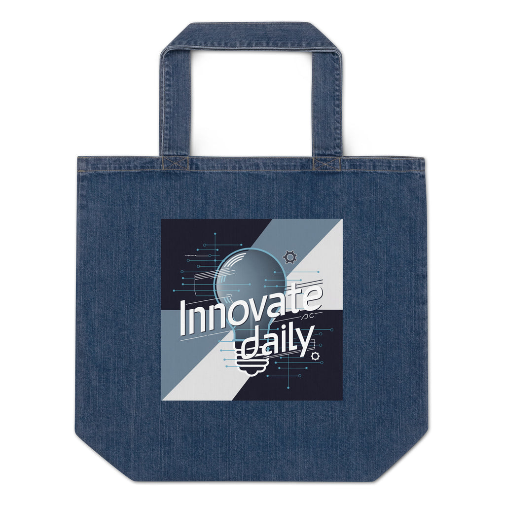 "Innovate Daily" Organic Denim Tote Bag