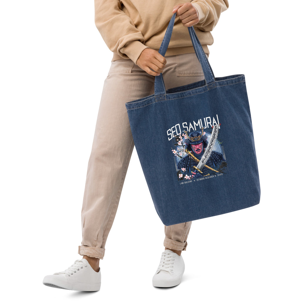 "SEO Samurai" Organic Denim Tote Bag