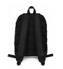 Black-and-white blank backpack back view