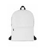 Black-and-white blank backpack front view