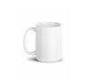 White blank ceramic glossy mug, 15-ounce size